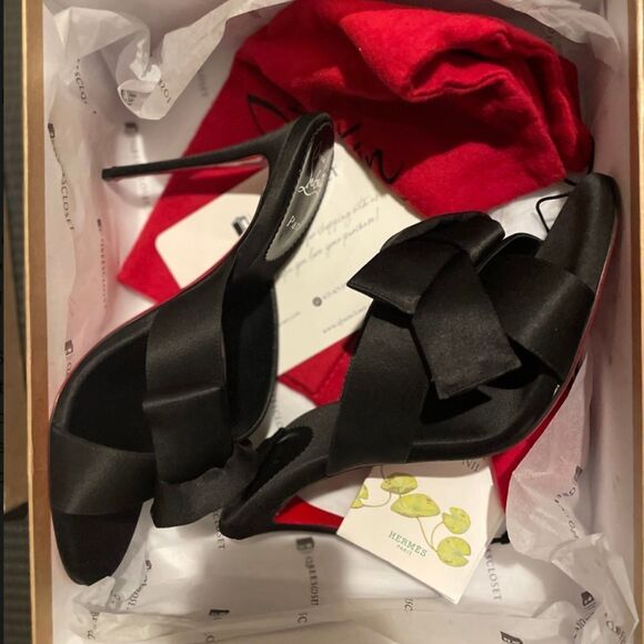 Christian Louboutin Shoes - Christian Louboutin Satin bow heel sandals